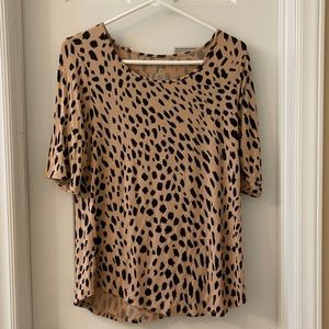 Apt 9 Leopard Print Blouse Medium